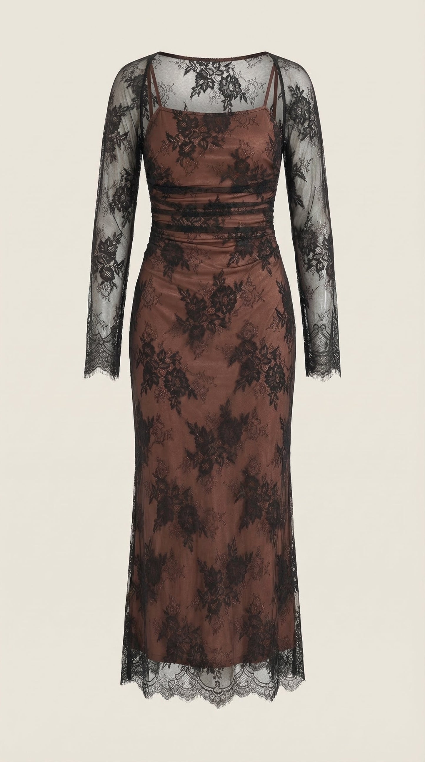 Vestido Largo de Encaje