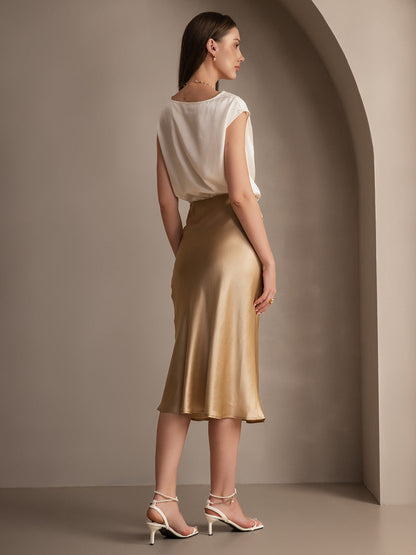 FALDA CLÁSICA Y ELEGANTE DE SEDA