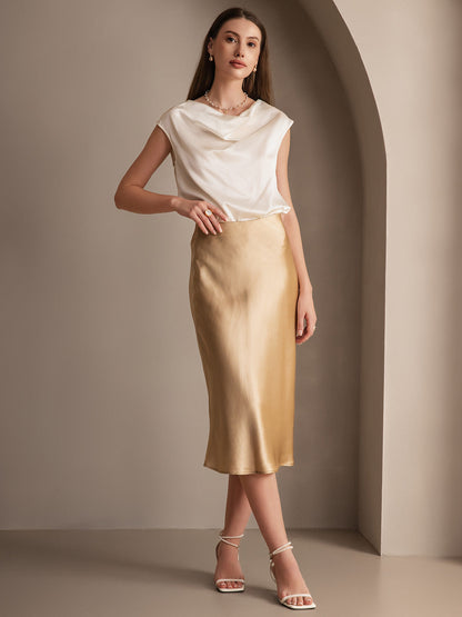 FALDA CLÁSICA Y ELEGANTE DE SEDA