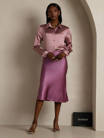 FALDA CLÁSICA Y ELEGANTE DE SEDA