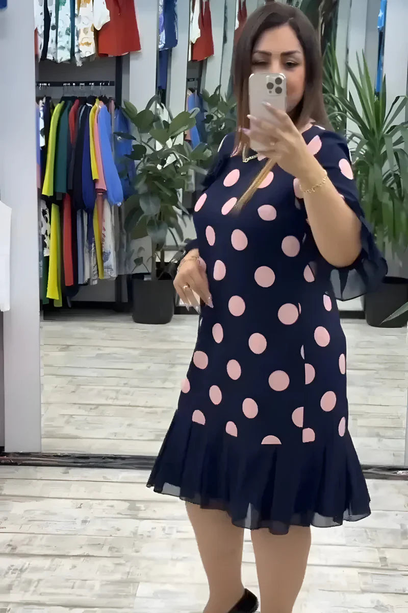 VESTIDO MIDI CON LUNARES
