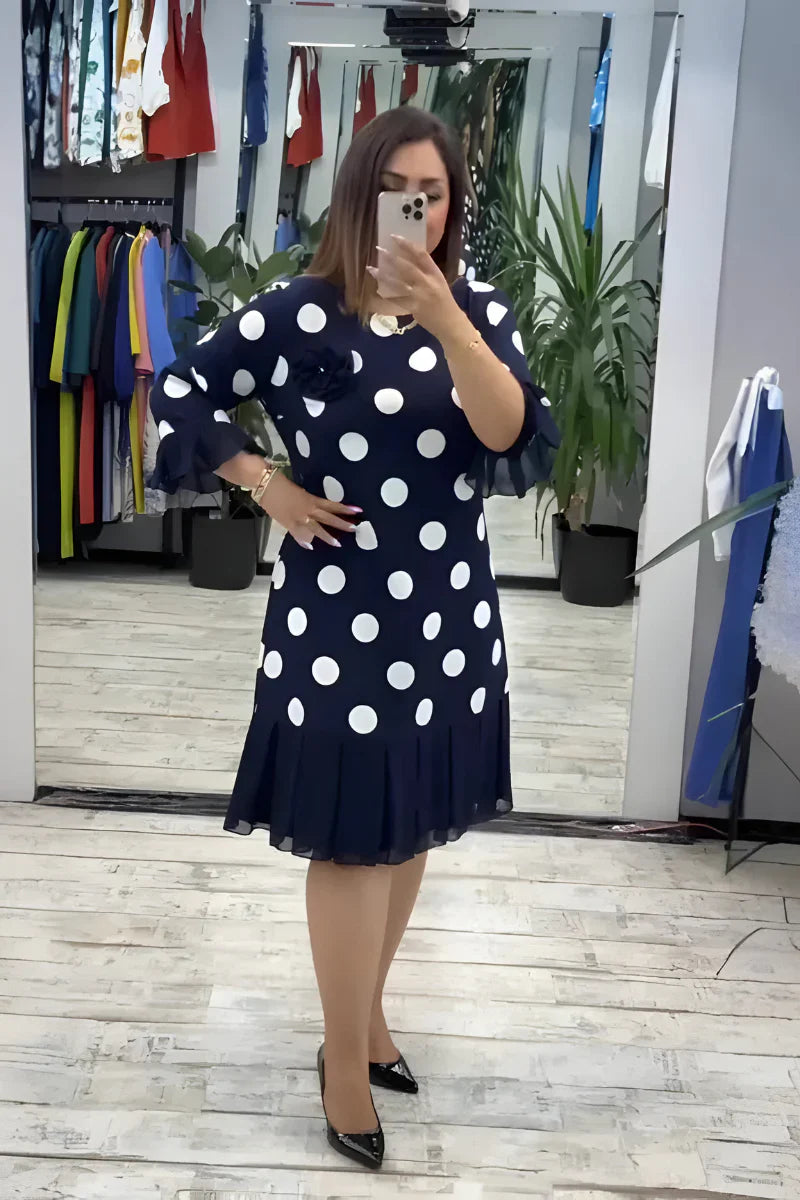 VESTIDO MIDI CON LUNARES