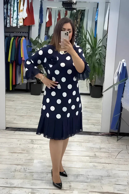 VESTIDO MIDI CON LUNARES