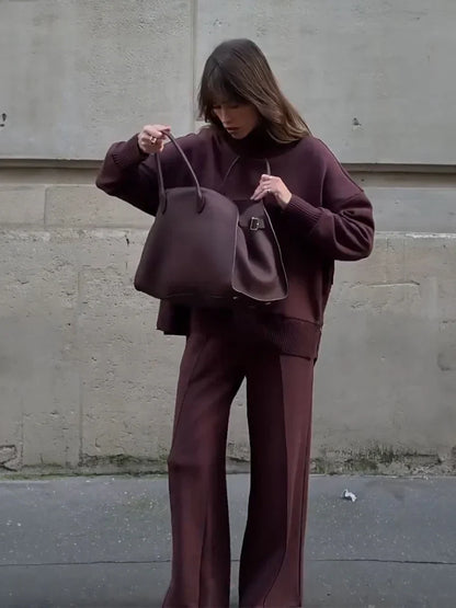 Conjunto a juego de sudadera de corte holgado