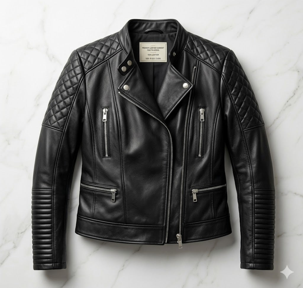 CHAQUETA DE CUERO ELEGANTE