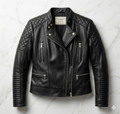 CHAQUETA DE CUERO ELEGANTE