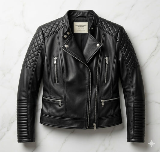 CHAQUETA DE CUERO ELEGANTE