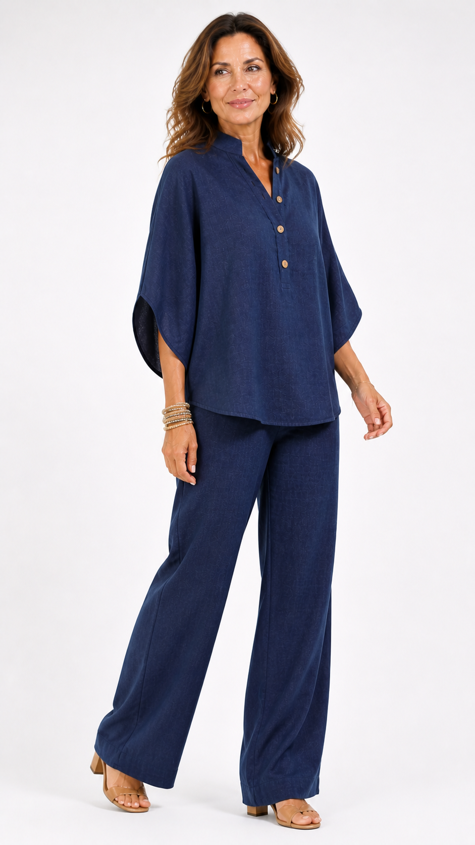 Mariel™ | Conjunto de manga murciélago con pantalón de pierna ancha