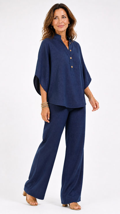 Mariel™ | Conjunto de manga murciélago con pantalón de pierna ancha