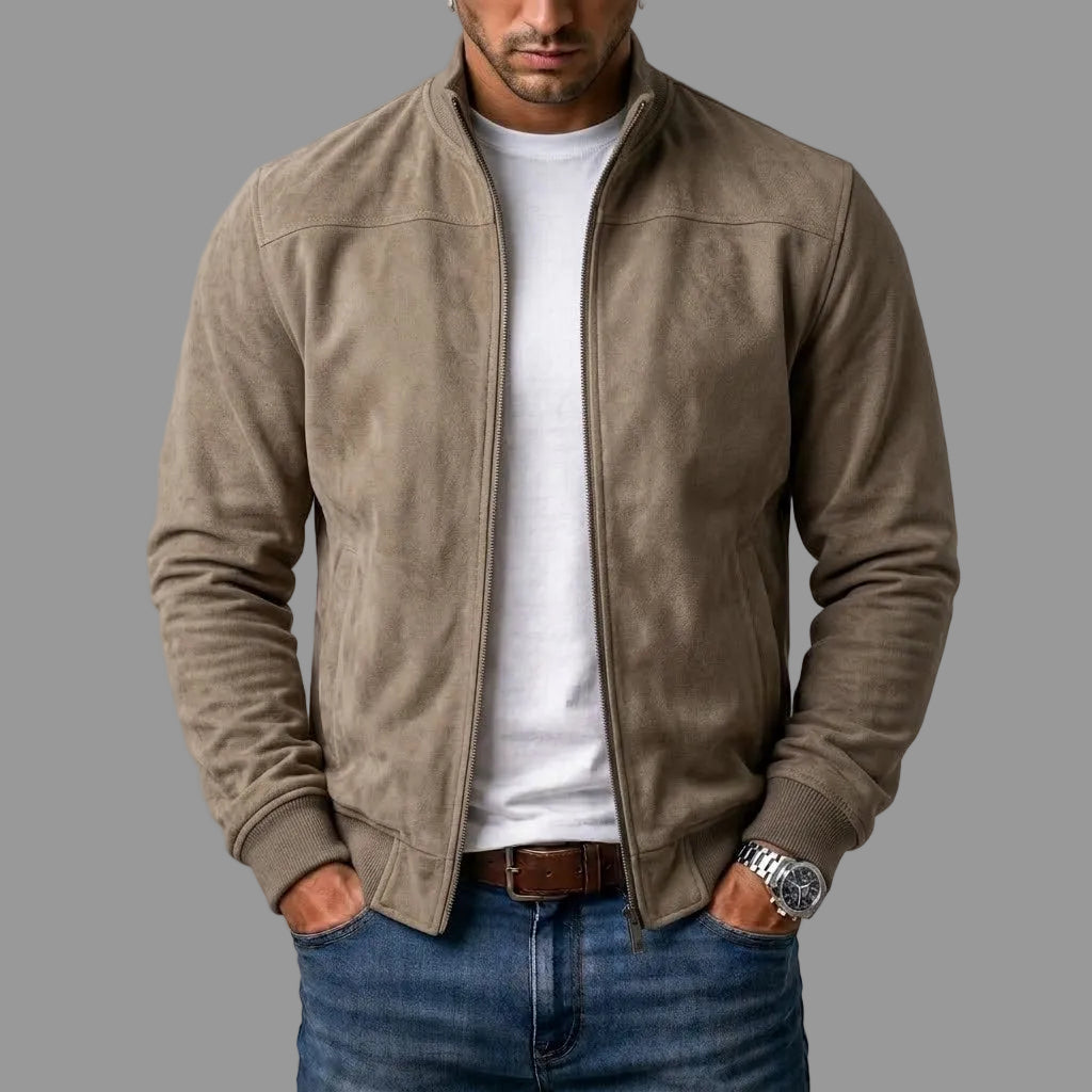 Chaqueta bomber de ante
