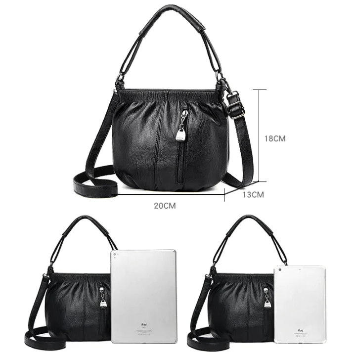 Bolso de mano con diseño arrugado