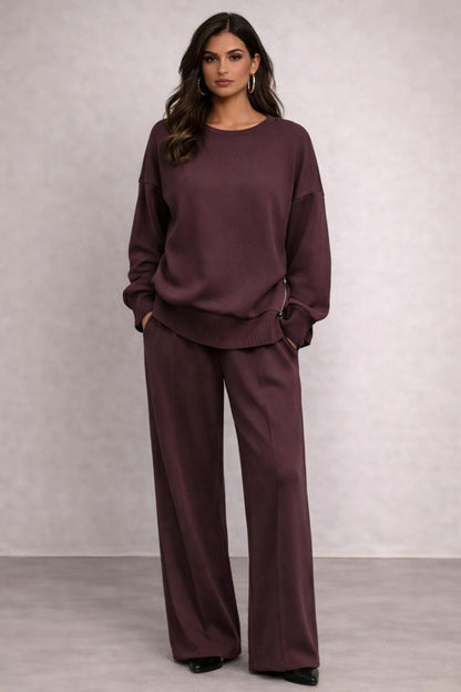 Conjunto a juego de sudadera de corte holgado