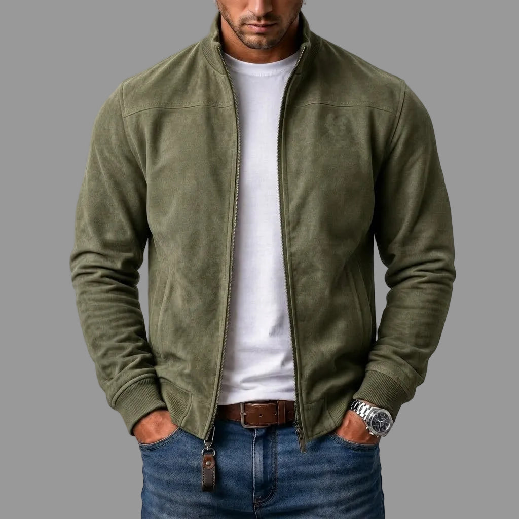 Chaqueta bomber de ante