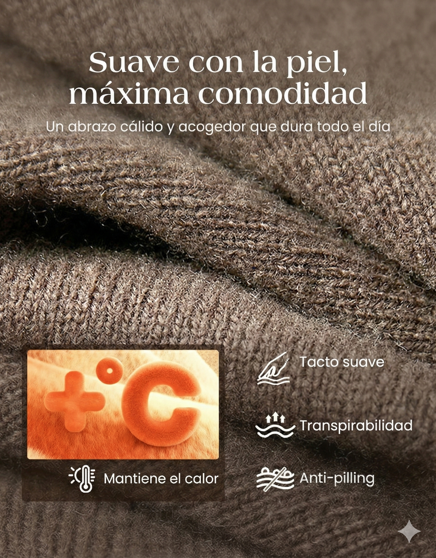 CONJUNTO DE 2 PIEZAS JERSEY CON CUELLO ALTO Y VESTIDO