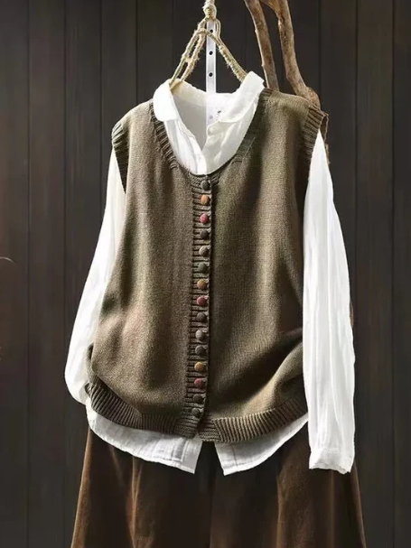 CHALECO DE PUNTO SIN MANGAS