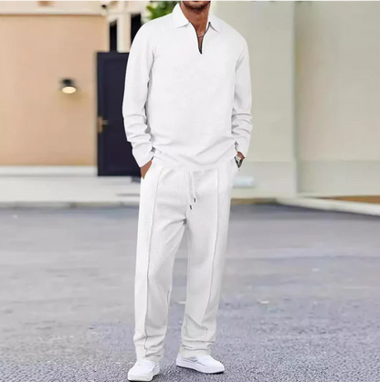 Conjunto de 2 piezas:  sudadera con tejido suave y pantalón de corte recto
