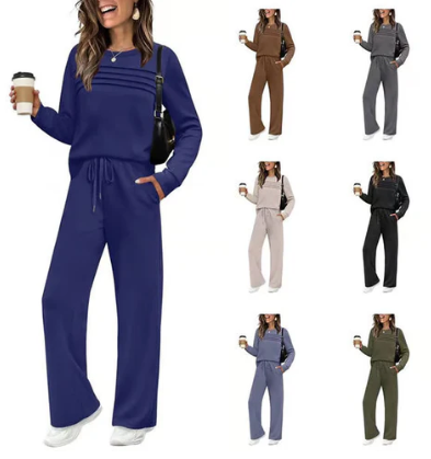 Conjunto de  cuello redondo y pantalón con cordón