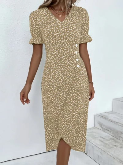 VESTIDO FORAL CON BOTONES