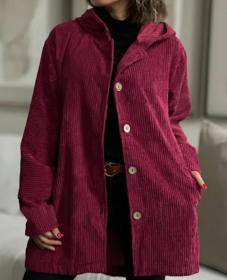 CHAQUETA DE PANA CON CAPUCHA