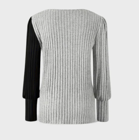 ELEGANTE JERSEY  DE PUNTO CON BOTONES Y MANGA LARGA