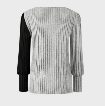 ELEGANTE JERSEY  DE PUNTO CON BOTONES Y MANGA LARGA