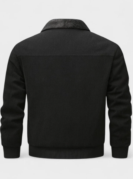 CHAQUETA BOMBER CON CUELLO DE FELPA SINTÉTICA