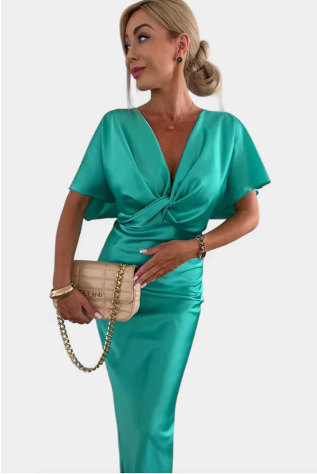 VESTIDO SUAVE CON NUDO CRUZADO