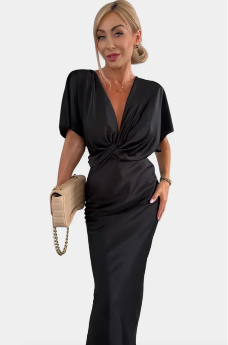 VESTIDO SUAVE CON NUDO CRUZADO