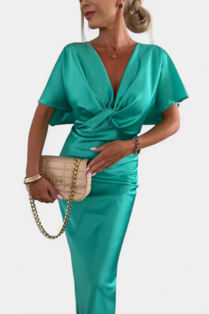 VESTIDO SUAVE CON NUDO CRUZADO