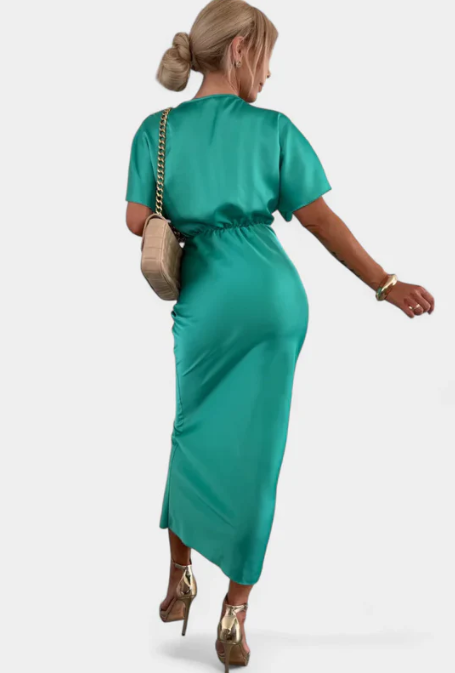 VESTIDO SUAVE CON NUDO CRUZADO