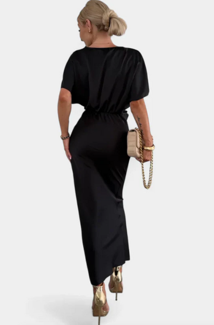 VESTIDO SUAVE CON NUDO CRUZADO