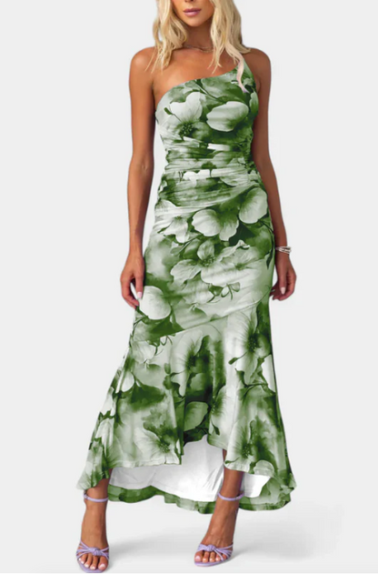 VESTIDO LARGO CON ESTAMPADO FLORAL