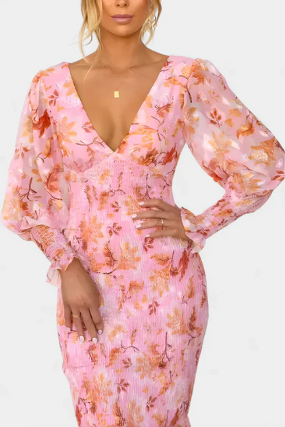 VESTIDO MIDI FLORAL