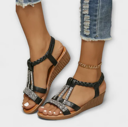 SANDALIAS BRILLANTES DE VERANO