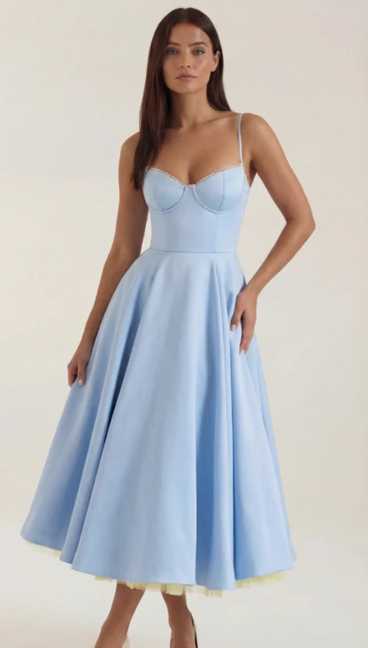 Vestido Midi Estructurado de Estilo Clásico