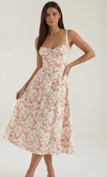 Vestido Elegante con Estampado Floral