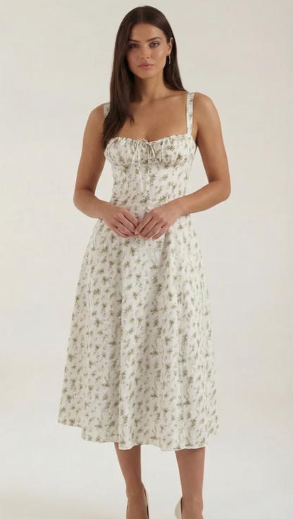 Vestido Elegante con Estampado Floral