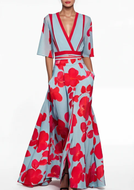 Valentina™ | Elegante vestido largo con escote profundo