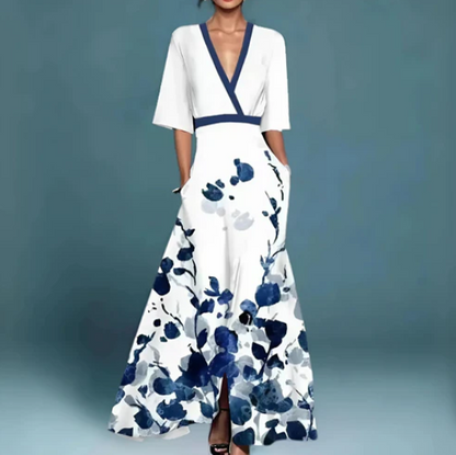 Valentina™ | Elegante vestido largo con escote profundo