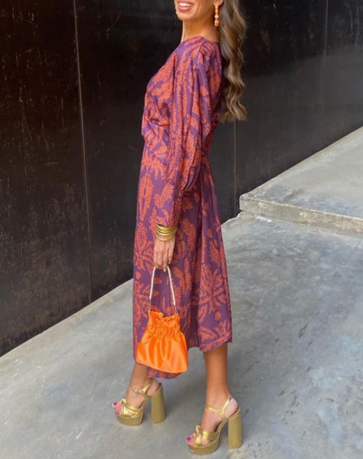 Isadora™ | Vestido Midi con Estampado de Encanto Atemporal