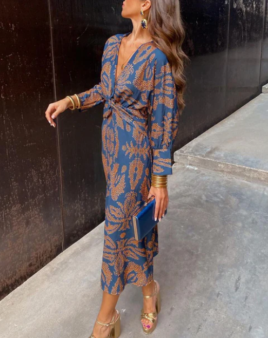 Isadora™ | Vestido Midi con Estampado de Encanto Atemporal
