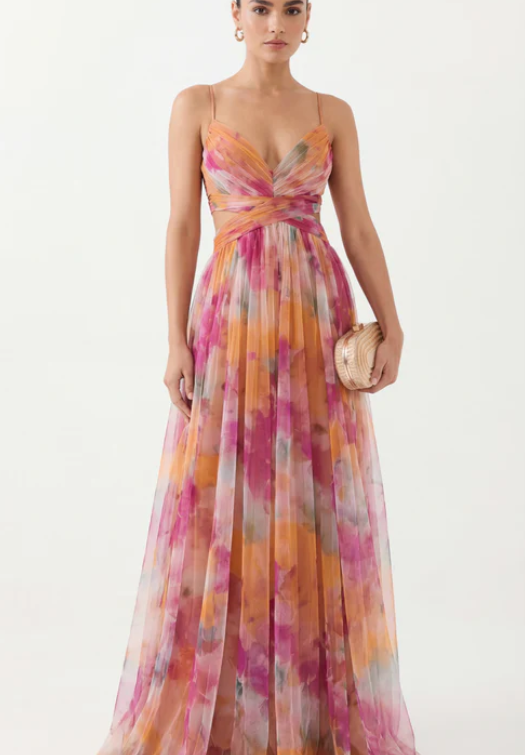 Giselle™ | Vestido largo con estampado floral