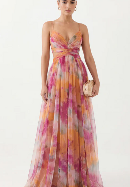 Giselle™ | Vestido largo con estampado floral