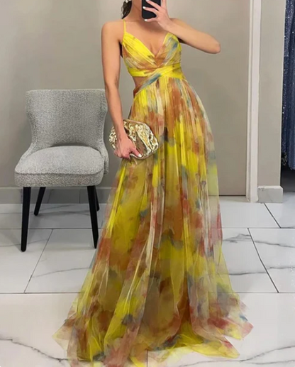 Giselle™ | Vestido largo con estampado floral