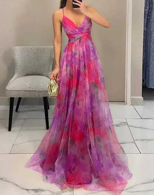 Giselle™ | Vestido largo con estampado floral