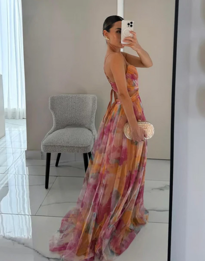 Giselle™ | Vestido largo con estampado floral
