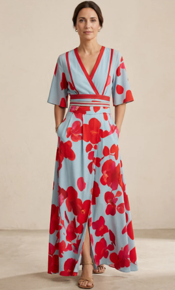 Valentina™ | Elegante vestido largo con escote profundo