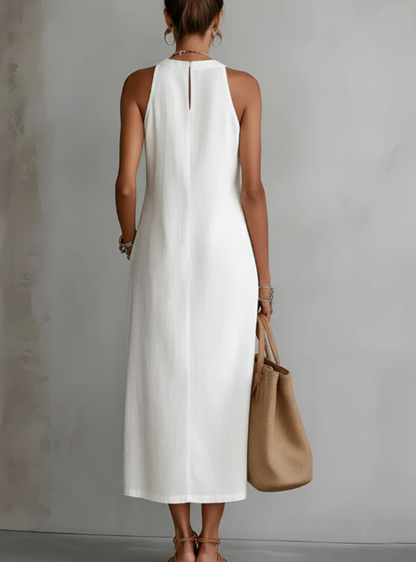 JIMENA™ | VESTIDO MIDI DE LINO