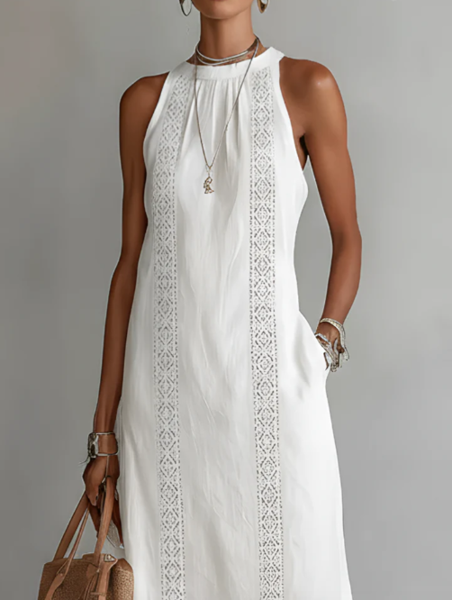 JIMENA™ | VESTIDO MIDI DE LINO