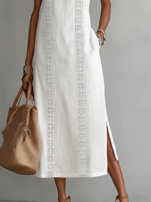JIMENA™ | VESTIDO MIDI DE LINO
